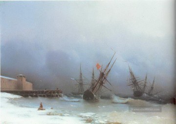  russisch - Warnung vor Sturm 1851 Verspielt Ivan Aiwasowski russisch